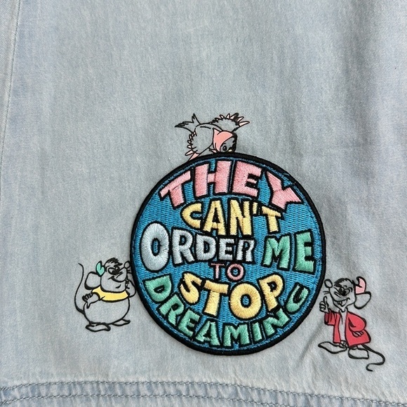Disney parks Cinderella themed denim skirt with patches size medium - Picture 2 of 6